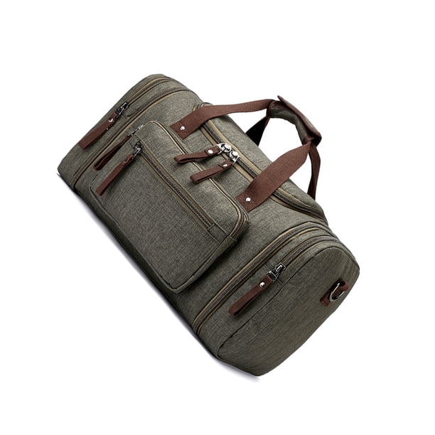 Jumpingount Bolso del viaje de la capacidad grande para los deportes que viajan y el bolso del deporte de la bolsa de asas del gimnasio del bolso Bolsas de mensajero y de hombro ejercito verde