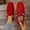 Red, variant on Viluyesy Womens Flat Shoes, Retro Lace Up Round Toe Soft Sole Casual Comfortable Shoes Yellow US7.5
