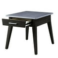 thumbnail image 3 of LV00609 - End Table, Sintered Stone Top Marble Top & Dark Brown Finish - Zemocryss, 3 of 4