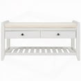 thumbnail image 3 of Pine Wood Bench with Sliding Drawers & Cushion - Perfect for Family Use, 3 of 19