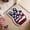 D, variant on Independence Day Outdoor Dirt Resistant Doormat, Bathroom Water Absorbing Cooling Mat Entrance Wear Resistant, Random Edge Locking