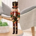 thumbnail image 4 of Muñeco de cascanueces de madera de 12 ", figuras de Navidad, juguete, escritorio, decoración de mesa, regalo Tambor Baoblaze soldado cascanueces, 4 of 8