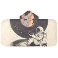 thumbnail image 5 of Yayeee Kids Hooded Towels Toddler Soft Absorbent Beach Bathing Wrap 50" x 23.5", Space Record, 5 of 5