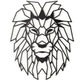 thumbnail image 1 of Cuadro Decorativo de Metal con Diseño leon geometrico Grande, 1 of 4