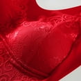 thumbnail image 3 of Lisingtool Bras for Women No Underwire Lace Bra Plus Size Bra Women Underwear Bralette Crop Top Female Bra Large Top Female Push up Brassiere Laced Bra Bras for Women Red, 3 of 3