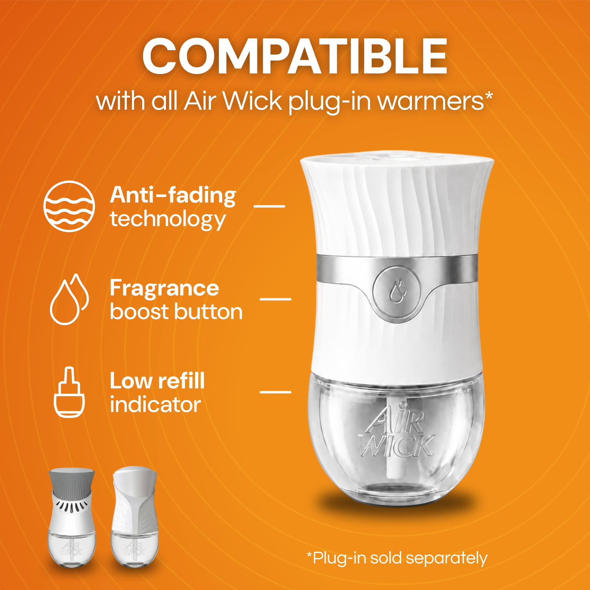 (5 pack) Air Wick Plug-in Fall Scented Oil Warmer Air Freshener Refills, Pumpkin Spice, 4 Count