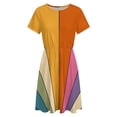 thumbnail image 4 of 70s Retro Gallery Sundress Short Sleeve Dress Summer Women Clothes Dress for Women Dresses, 4 of 7
