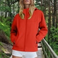 thumbnail image 2 of iHPH7 Manteau Trench Femme Veste Coquille Souple Coupe-Vent Veste Femme Veste de Voyage Imperméable à Capuche pour Femmes Manteau de Pluie pour Femmes avec Capuche Veste de Randonnée Femme Rouge TG, 2 of 9