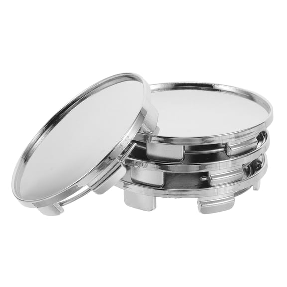 SOPOTUTU 4Pcs Rim Wheel Caps Center Cap Covers Replacement ABS Silver Chrome for Car Wheel Accessories
