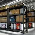 thumbnail image 4 of 4-Tier Storage Shelves,79" H Heavy-Duty Garage Shelving Unit,Adjustable Industrial Metal Shelf System,4,000lbs Capacity,Tool Organizer for Garage,Workshop,48" W*24" D*79" H,Black, 4 of 9
