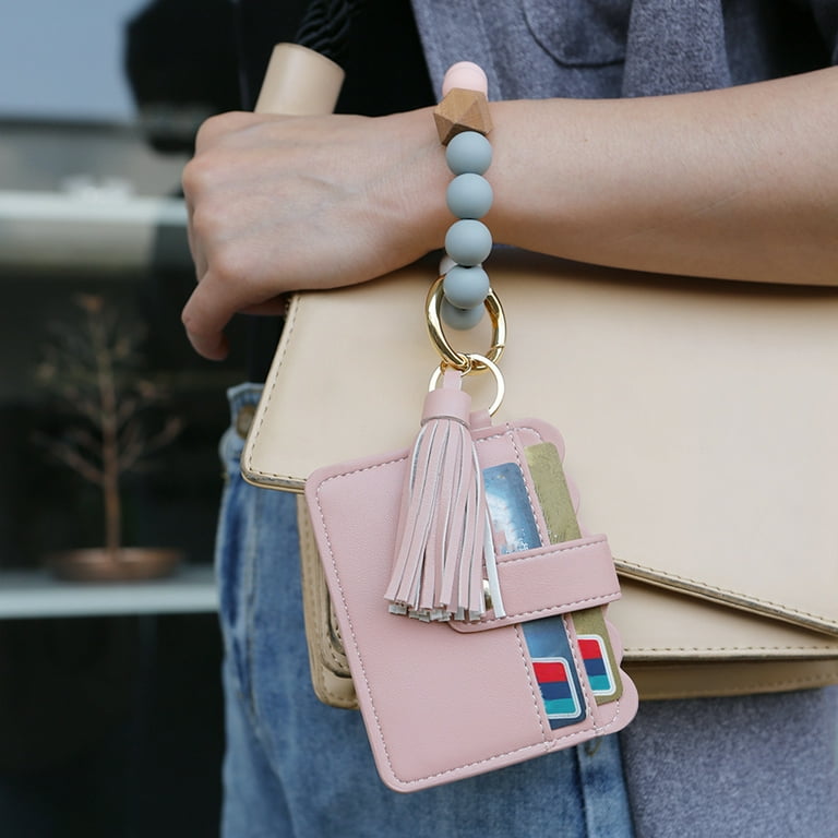 Silicone Beaded Keychain Wallets Silicone Beaded Keychain Wallets