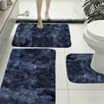 thumbnail image 6 of CREATITOY Tie-Dye Bathroom Rug Set - 47.2In Fluffy Plush 3-Piece Toilet Mat, 6 of 9
