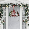 thumbnail image 7 of Merry Christmas Door Sign,Wooden Christmas Tree Wreath Alternative for Front Door Decor,Farmhouse Holiday Hanging Plaque for Porch Wall, Outdoor Indoor Christmas Decorations for Home Party Decor, 7 of 7