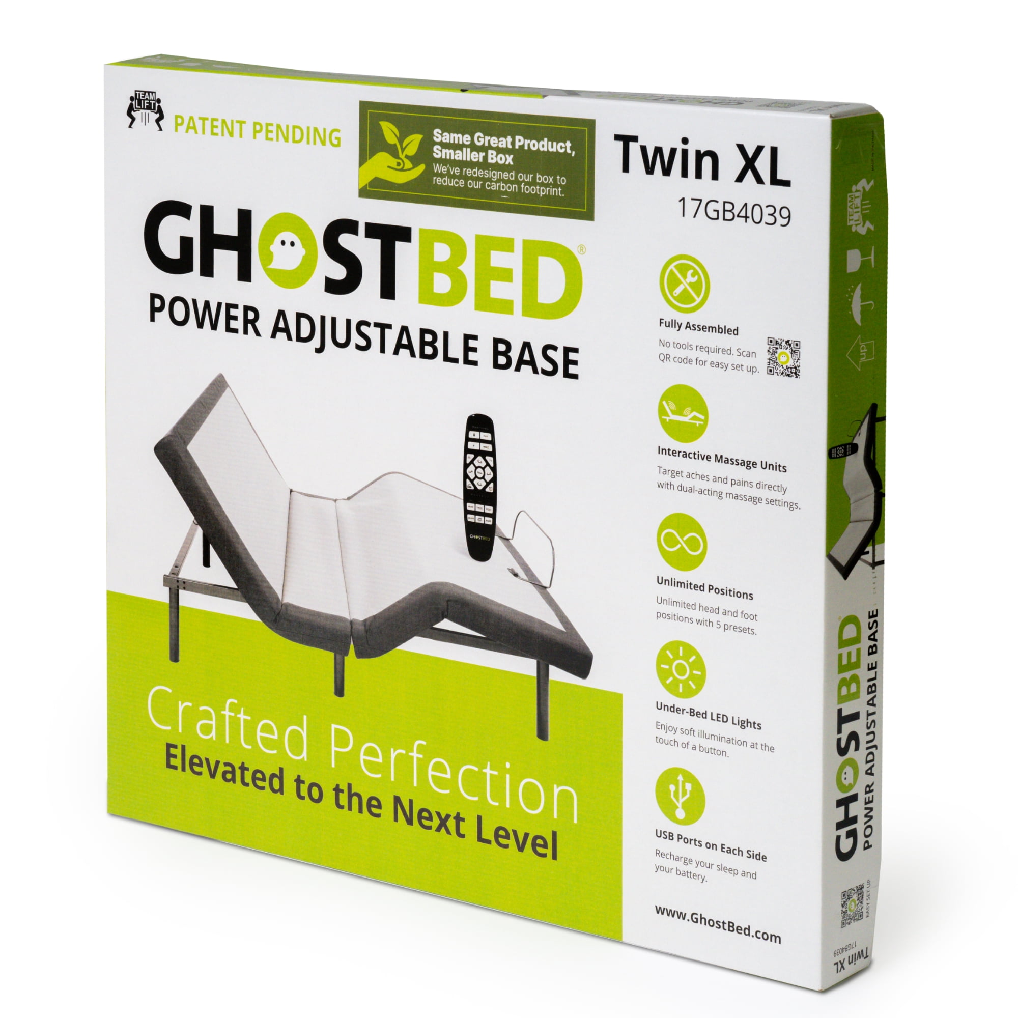 Ghostbed Adjustable Base with Massaging Zero Gravity Feature and