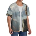 thumbnail image 2 of KLL Autumn Dragon Mountain View Print Men's Shirt Short Sleeve Button Down Summer Cuba Beach Shirts- 4X-Large, 2 of 5