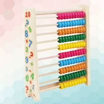 LEORX Math Learning Abacus Rack For Teaching Counting Wooden Multi 1Set