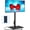 Black with Power Strip, variant on TAVR Furniture Universal Floor TV Stand with for 32"-60" TVs up to 88 lbs, Modern Black TV Stands with Swivel Mount for Bedroom