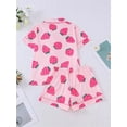 thumbnail image 4 of ATAIKU S-XXL Womens Pajamas Set Strawberry Short Sleeve Button Down Sleepwear Top and Shorts 2 Piece Pjs Lounge Set, 4 of 10