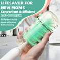 thumbnail image 2 of Electric Bottle Brush Cleaner, Rechargable Electric Baby Bottle Brush for Travel, Waterproof Electric Bottle Cleaner Set with Nipple & Straw Brush, Perfect Essentials Gift for Mom After Birth, Green, 2 of 12