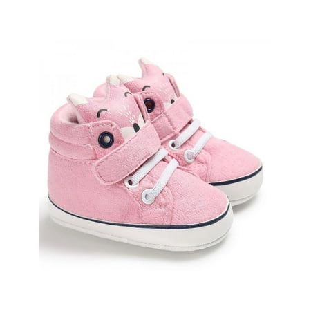 

Baby Kids Boys Girls Autumn Shoes Fox Head Cotton Canvas Shoes First Walker