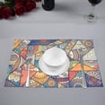 thumbnail image 2 of MKHERT Patchwork Vintage Bohemian Boho Elements Placemats Table Mats for Dining Room Kitchen Table Decoration 12x18 inch,Set of 4, 2 of 4