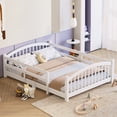 thumbnail image 3 of Harper & Bright Designs Full Montessori Floor Bed with Safety Guardrails, Solid Wood Floor Bed with Fence for Girls and Boys Bedroom, White, 3 of 12