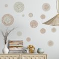 thumbnail image 2 of Jinsinto 1pc Geometric Flower Pattern Wall Sticker Removable DIY Wall Art Decor Decal, 2 of 5