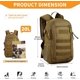 thumbnail image 2 of 12/20/30L Small Daypack Molle Backpack Student School Rucksack Daysack for Outdoors Running Working 20l-brown, 2 of 5