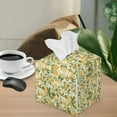 thumbnail image 2 of ZIABUTLE Lemon Leaves Leather Tissue Box Covers Square Facial Tissue Holder Storage Washable Facial Napkin Box Holders Decorative Rectangular Tissue Box Covers Home Decor, 2 of 7