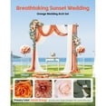 thumbnail image 2 of KFFKFF Artificial Wedding Arch Flowers Kit, Orange Floral Set with Drapes (Pack of 5) - Includes 2 Floral Arrangements and 3 Sheer Drapes for Ceremony, Reception, and Backdrop Decoration, 2 of 9