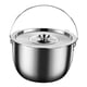thumbnail image 4 of Olla de camping de acero inoxidable, olla para estofado fácil de limpiar, recipiente para aceite con asa y 4.0L, 4 of 9