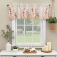 thumbnail image 3 of Watercolor Flowers Leaf Window Valance Curtain Red Floral Rod Pocket Short Curtain for Living Room, Bedroom & Kitchen Window Decor 60x18in, 3 of 8