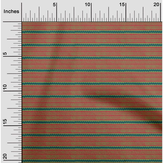 oneOone Tissu Popeline de Coton Rayé Bloc Décor Tissu Imprimé BTY 56 Pouces de Large
