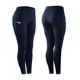 thumbnail image 2 of Pantalon Legging Haute Élasticité Femme Uni Extensible Compression Tenue de Sport Décontractée Yoga Jogging Leggings Pantalons avec Poche, 2 of 2