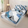 thumbnail image 2 of Homewish Boho Spiral Swirl Zipper Twin Comforter Sets with Fitted Sheet and 2 Pillowcases,Abstract Geometric Zipper Bedding Set,Navy,Black Reversible,4pcs, 2 of 8