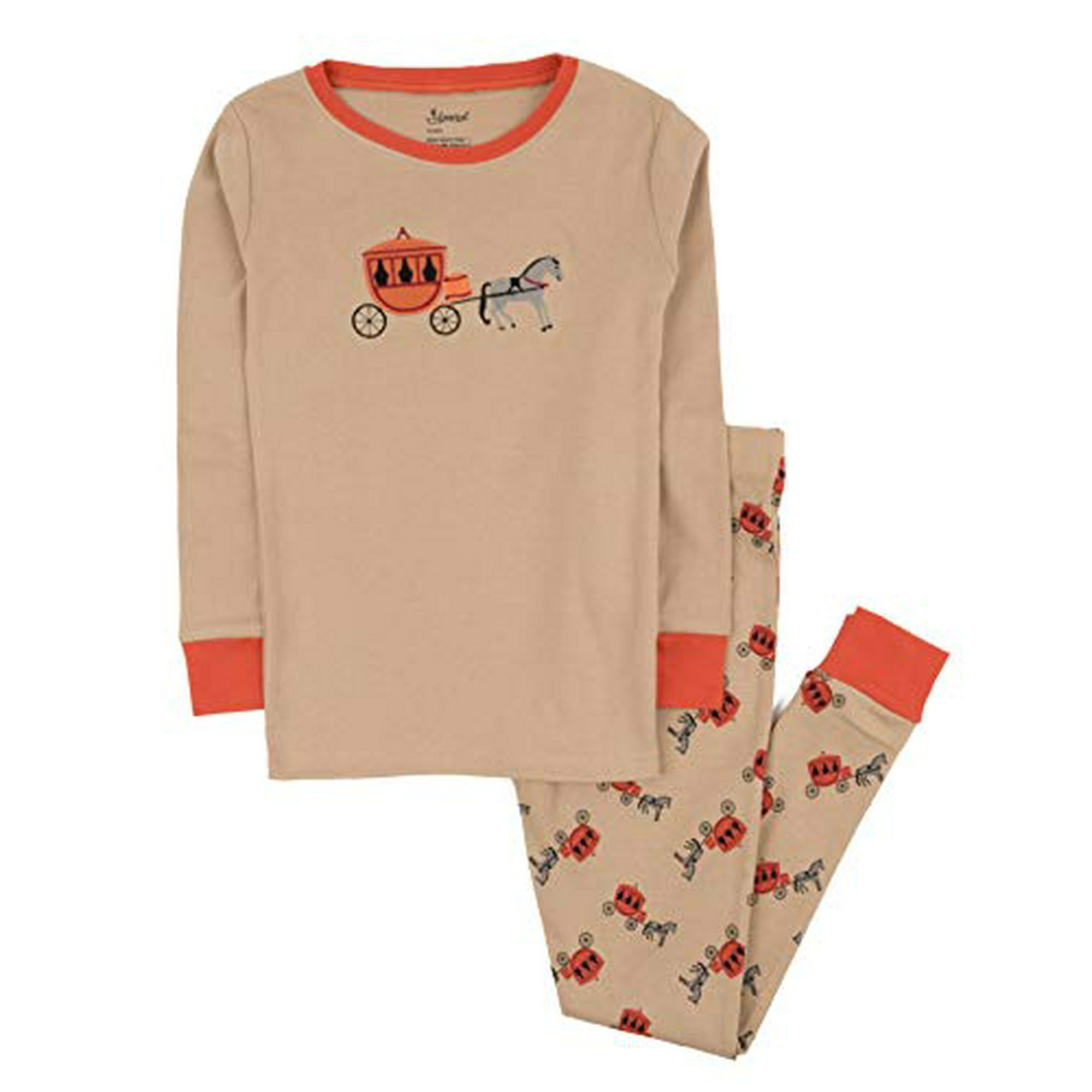Kids Pajamas Boys Girls 2 Piece pjs set 100 Cotton Horse Carriage Size 2 Toddler Walmart