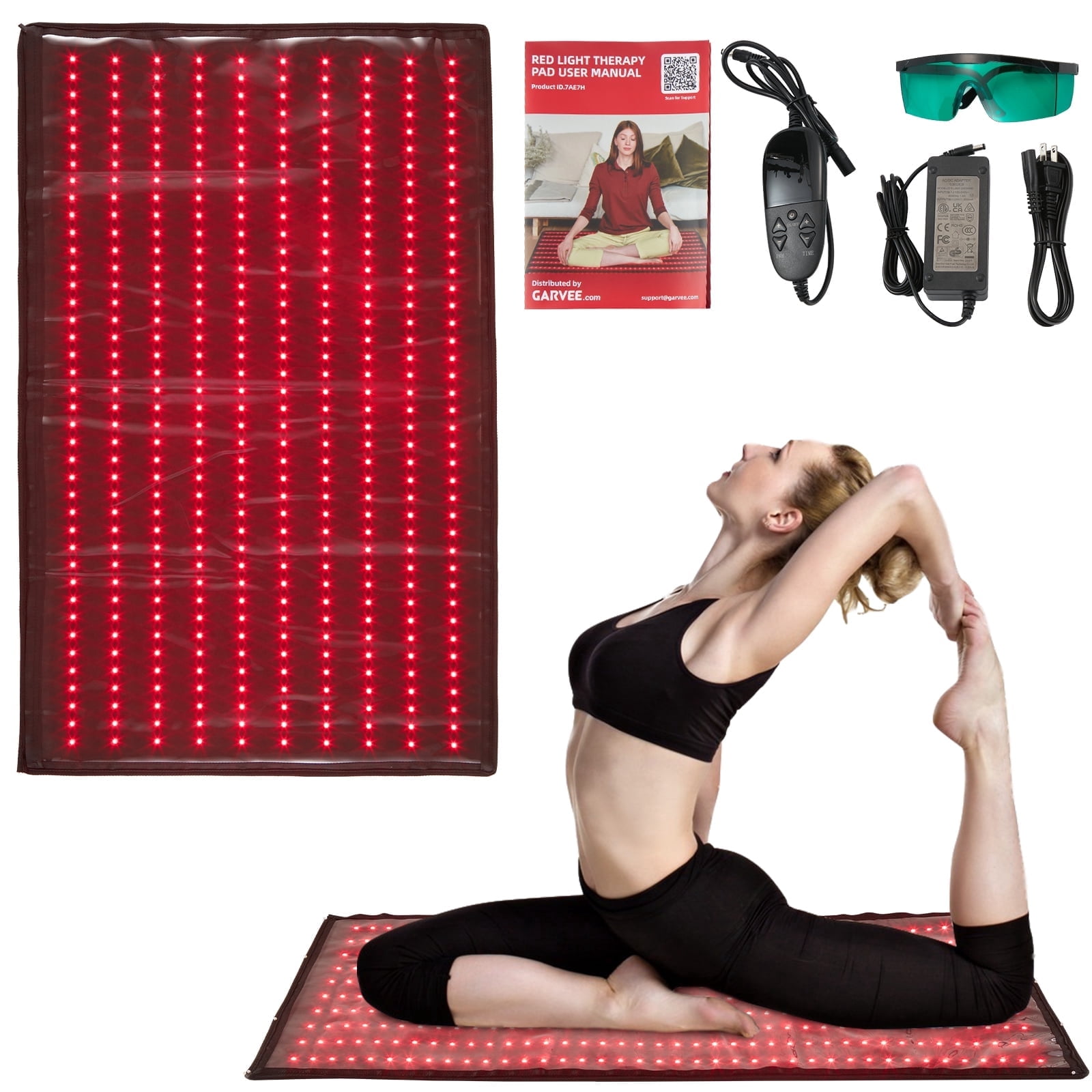 GOCAPTAIN Red Light Therapy Mat Light Therapy Blanket – Upgraded Body Mat, 660nm & 850nm Dual Wavelength– RT-YD055 400 LEDs