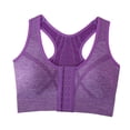 thumbnail image 5 of Wireless Bras for Women No Underwire Upgrade Wireless Seamless Supportive Running Sports Bra Purple, Size S, 5 of 5