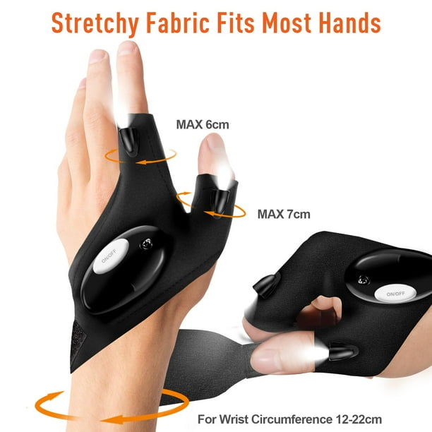 BIIB Guantes de linterna LED regalos para hombres, regalos del día de San Valentín para él, regalos de San Valentín para papá, él, marido, novio, regalos de cumpleaños para hombres, regalos únicos par