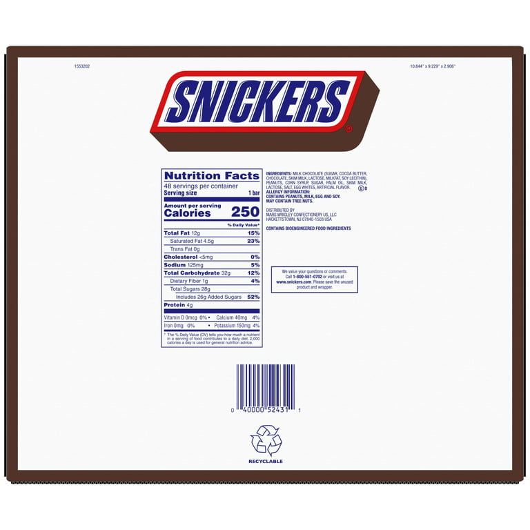 Snickers Candy Bar 1.86oz