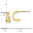 thumbnail image 3 of 14K Yellow Gold Polished Hoop Post Earrings (9 X 6.75) Made In Vietnam ye1970, 3 of 5