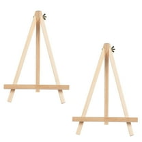 FESTFENDS 2Pcs Triangular Wood Easel Tabletop Painting Stand Mini Display Stand For Artists And Students 14*20cm