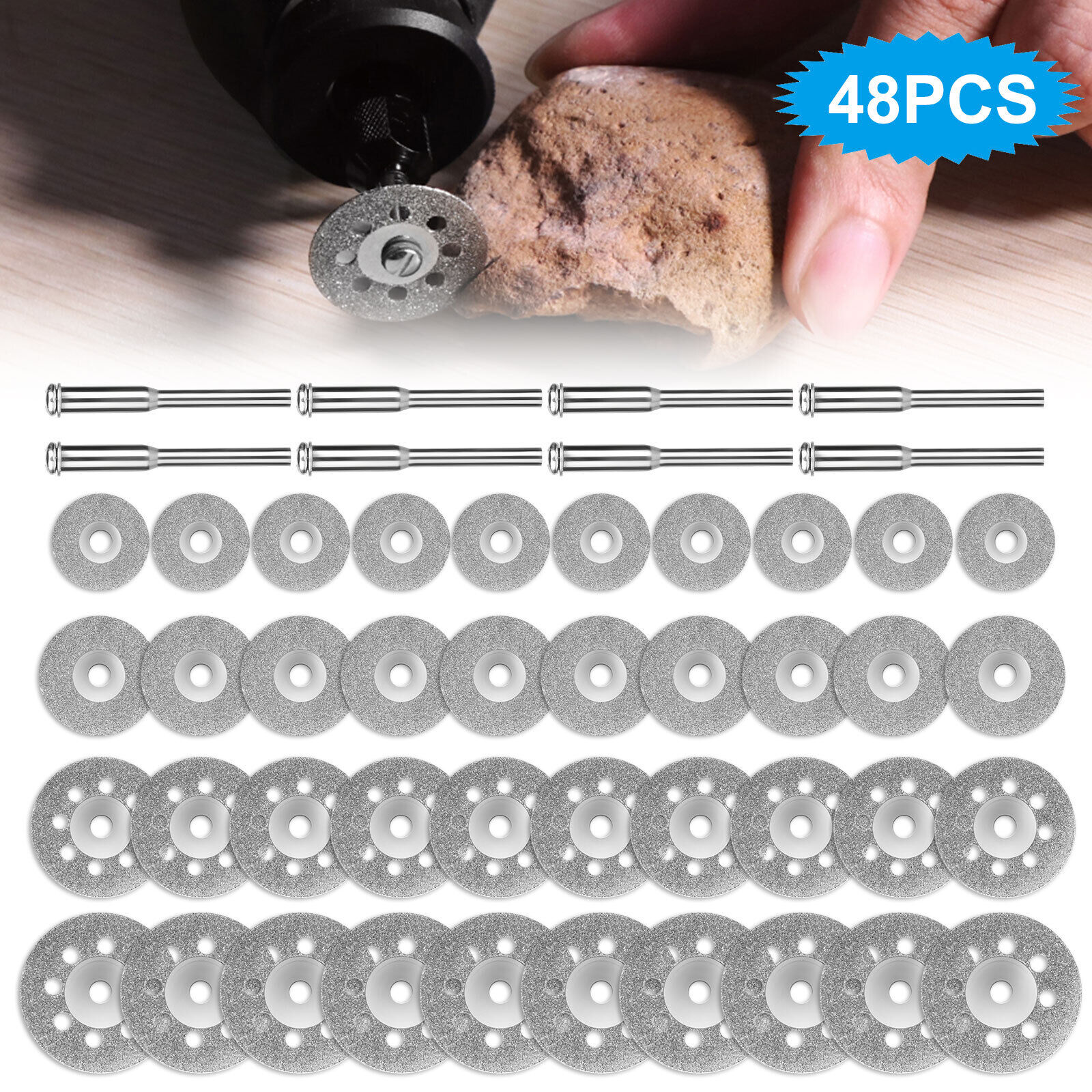 48x Diamond Cutting Wheel Die Grinder Metal Cut Off Disc For Dremel