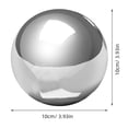 thumbnail image 2 of Minkissy Silver Reflective Sphere Mirror Globe Stainless Steel Garden Outdoor Decor, 2 of 8