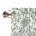 thumbnail image 5 of Kitchen Curtains 54 Inches length, Sage Green Flower Window Treatment Curtain Drapes, Vintage Farmhouse Boho Leaf Spring Decorative Window Curtains for Bedroom Cafe, 52"x54", 2 Panels, 5 of 7
