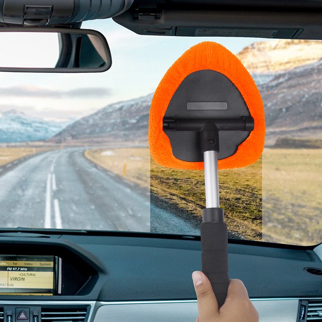 Cepillo de limpieza de automóviles, cepillo de limpieza de parabrisas Cepillo de ventana extensible de microfibra