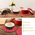 thumbnail image 4 of SKYSONIC Hearts Pot Holders Trivets, 2 Pcs Heat Resistant Trivets,St Valentine’s Day Cotton Thread Weave Mats for Hot Pads Pans Pot Bowl Teapot for Kitchen Decor, 4 of 7