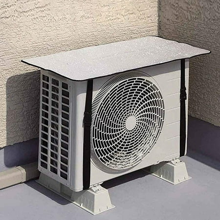 

Air Conditioning Outer Outdoor Rainproof Cover Anti-Dust Protective Cover aluminum foil sunscreen shield With Fixing Buckle