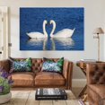 thumbnail image 3 of Blue Water White Swan Couple Poster Decorative Painting Canvas Wall Art Living Room Posters Bedroom Painting,Unframe-style,16x24inch(40x60cm), 3 of 8
