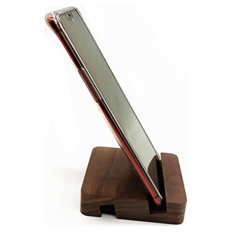 Black Walnut Desktop Cell Phone Holder Creative Wooden Mobile Phone Support  Portable All-Purpose Mobile Phone Stand